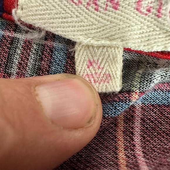 Plaid Long Sleeve Shirt By Urban Girl Size XL Red & Black Polyester Casual - Picture 4 of 6